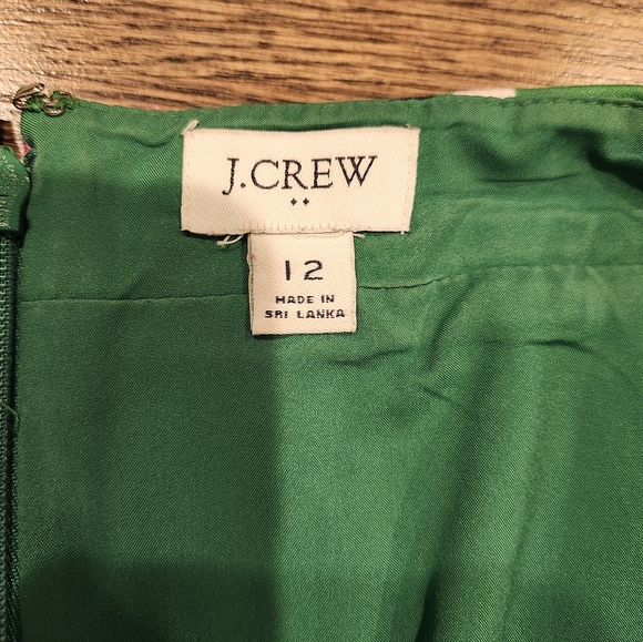 J Crew Vibrant Green Pink Floral Print Pencil Skirt Size 12 - Picture 6 of 9